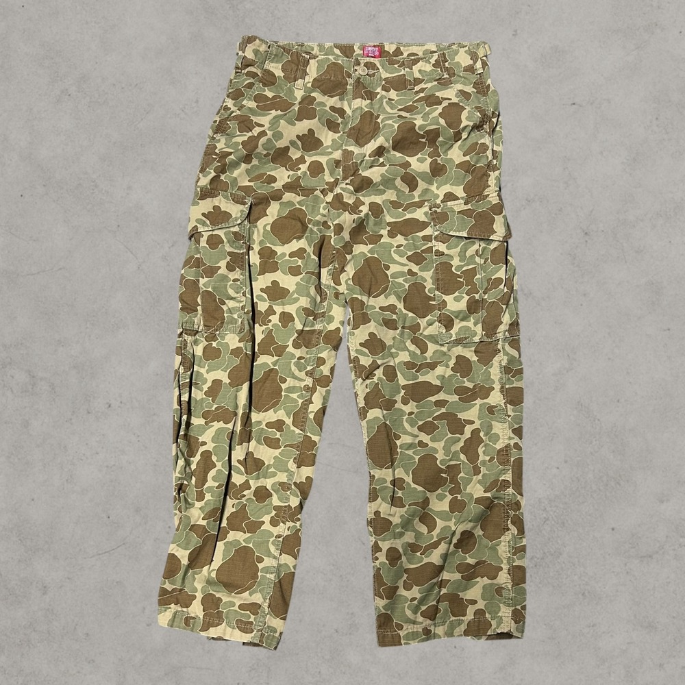Levi's XX Cargo Pants Men 34x30 Duck Camo Hunter Ripstop Adjustable Baggy Casual